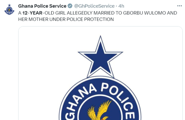A 12-YEAR-OLD GIRL ALLEGEDLY MARRIED TO GBORBU WULOMO AND HER MOTHER UNDER POLICE PROTECTION