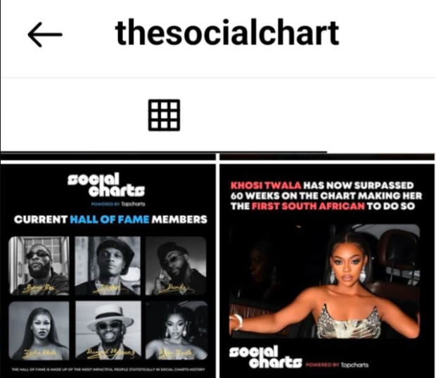 African Hall of Fame Social Chart