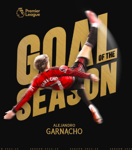 Alejandro Garnacho won Premier League Goal of the season with his bicycle kick against Everton