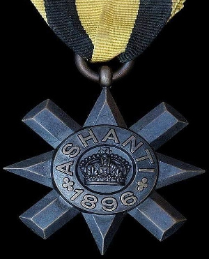 The 1896 medal Queen Victoria gave to Ghanaian soldiers who fought in a ...