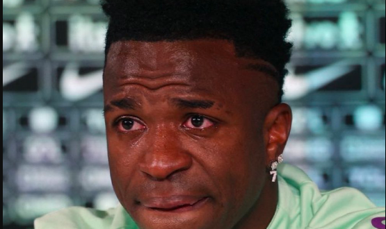 Vinicius Jr broke down in tears when asked about racism in a press conference ahead of Brazil's clash against Spain