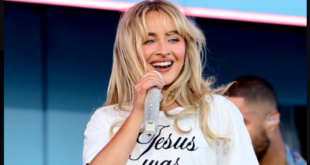 Sabrina Carpenter performs her new song "Espresso" at Coachella 2024 to an electrified crowd, showcasing her dynamic vocals and captivating stage presence.