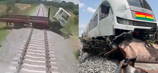 Truck driver arrested in connection with train accident on Tema-Mpakadan railway line. The driver left a faulty truck on railway line when the train collided with the truck, causing significant damage.
