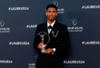 The winner of the 2024 Laureus World Breakthrough of the Year Award is Jude Bellingham. Jude, a rising star in the world of football, has impressed fans and critics alike with his exceptional talent and skill on the field.