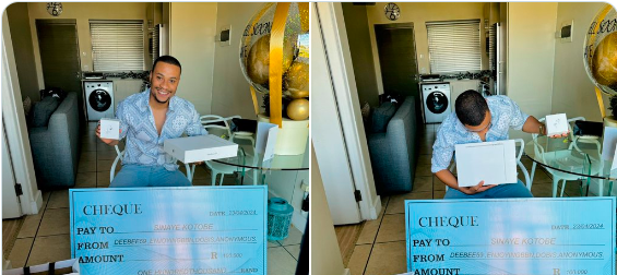 Sinaye gets a massive R100,000 and other pricey gifts from 4 of his fans. This unexpected generosity leaves him feeling overwhelmed with gratitude.