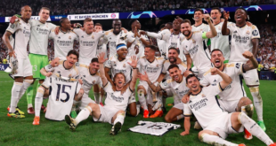 Real Madrid rallies to defeat Bayern 2 to 1 to secure a spot in the Champions League final. The victory was sealed with goals from two Joselu goals inside two minutes turned the game around, despite Bayern's early lead.