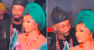 Big Brother Naija stars Liquorose and Saga have sparked dating rumours after a video of them in their traditional wear pops online.