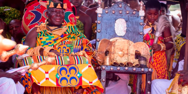 The Golden Stool is the Asante people's sacred symbol and is thought to hold the sunsum, or soul, of the Asante people.