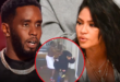 In a disturbing security footage from 2016, Sean "Diddy" Combs is caught red-handed dragging and beating Cassie Ventura in a hotel hallway.
