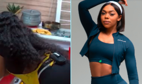 A housemate from PMXtra season 2 was seen wearing Khosi Twala's Active Lifestyle gym wear. The Perfect Match Xtra is a love show happening in Ghana, so the question is; how did this housemate have the gym wear? This brought out Khosi Reigns to figure out who that housemate could be.