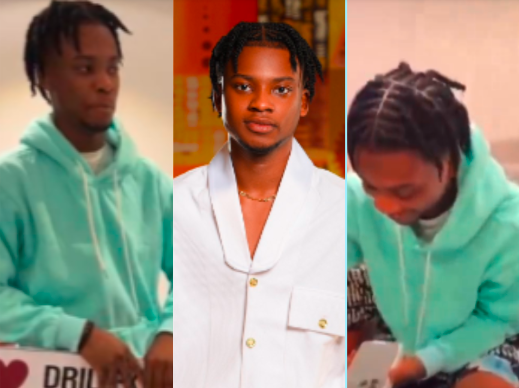 Drill who featured in reality TV show, Perfect Match Xtra, was welcomed back with a brand new iPhone 15 Pro and an amount of Fifty Thousand Ghana cedis equivalent to GH₵25,000 courtesy his fans-Fan Drillex.