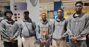 The UCC Wildcats, the esteemed men's basketball team of the University of Cape Coast (UCC), returned to the country this evening, having secured a spot to represent Africa at the  International University Sports Federation (FISU) 3x3