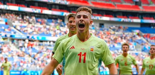 Fermin Lopez scored a goal in each half and Spain beat Japan 3-0 to reach the semi-finals of the men's soccer tournament at the Paris Olympics on Friday.