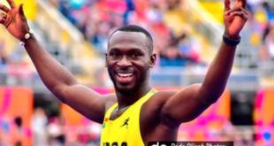 Ghana's  Benjamin Azamati was in the first heat in lane 6. He finished with a time of 10.08 seconds, setting a new national record. Azamati's impressive performance secured his spot in the semi-finals.