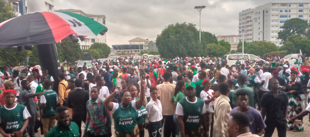 NDC supporters at the NDC Youth Manifest Launch yesterday