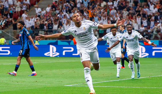 Real Madrid won their sixth European Super Cup with two goals from Mbappé and Valverde, a victory over Atalanta in the final in Warsaw.