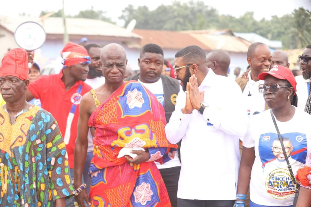 Kwesimintsim Celebrates Groundbreaking Ceremony for Major Road Construction Projects Led by Chief Nana Egodzi Essoun III and MP Dr. Prince Hamid Armah.