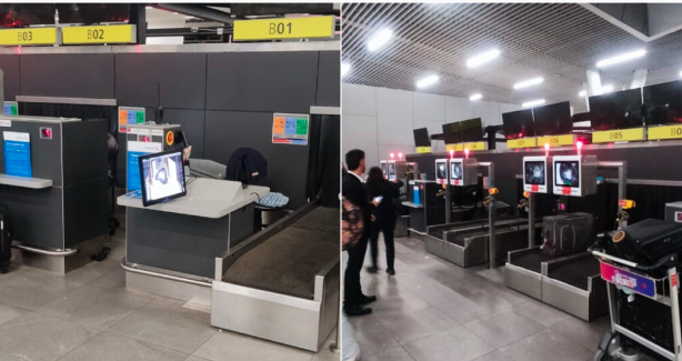 A real reversal to the case of the man who damaged a dozen monitors at Santiago Airport with a hammer.