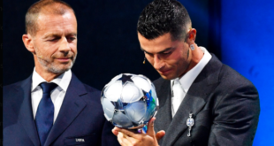 Cristiano Ronaldo has been honoured with a special award to recognise his remarkable legacy as the all-time leading goal scorer in the Champions League. 