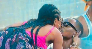 The shocking twist was when Kellyrae and Kassia shared their first public kiss at last night's pool party, finally breaking their silence on their secret relationship.