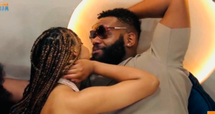 A drunken Victoria was spotted being overly affectionate with Ozee after the BBNaija Saturday night party.