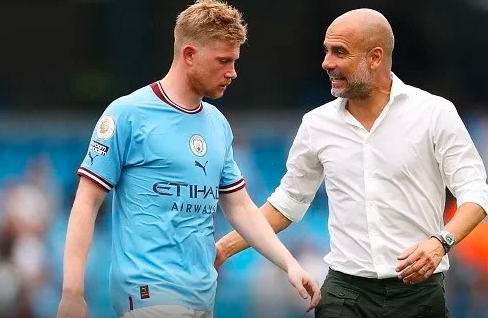 Debruyne and Pep Guardiola.